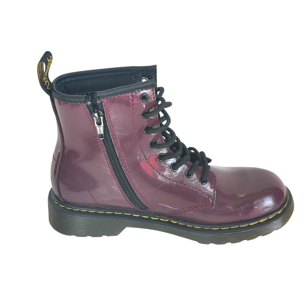 Dr. Martens 1460 Patent J Kids Boots Burgundy Purple 3.5 US AW004 SK 05 U